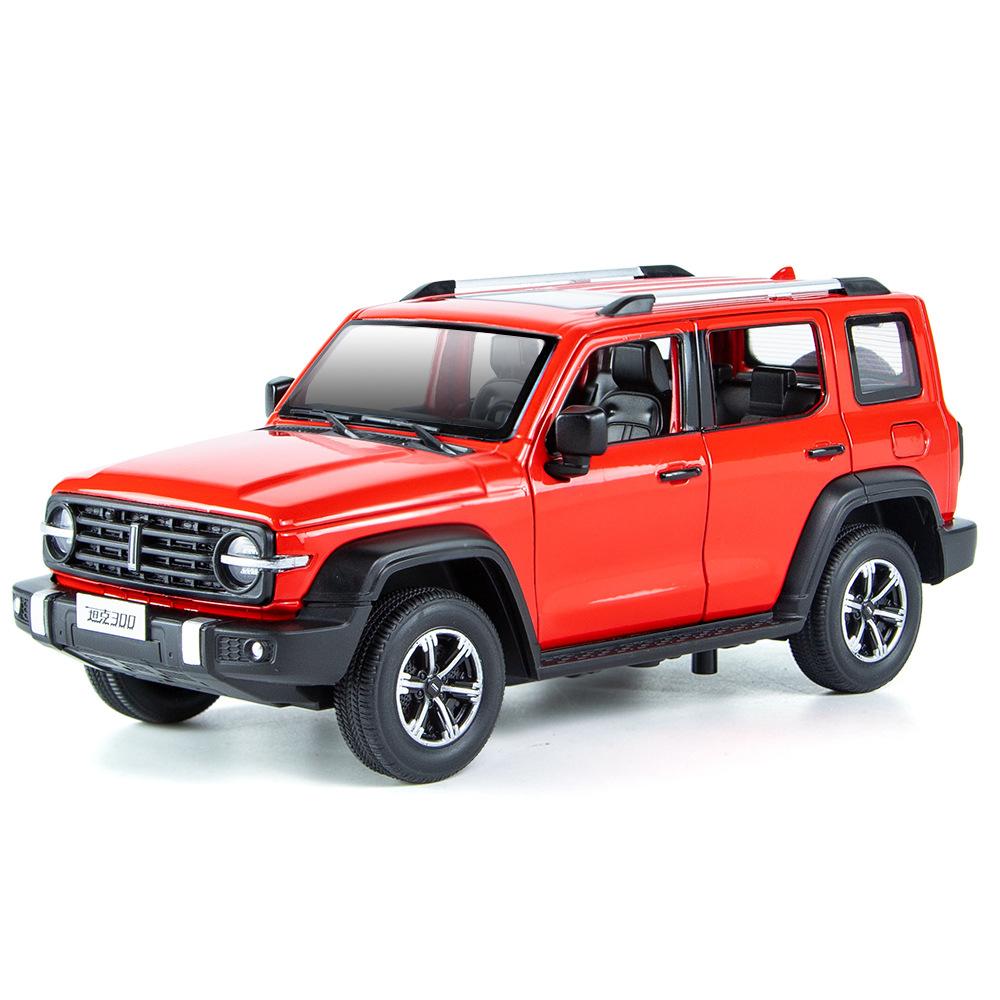 Внедорожная версия 1:24 Tank 300 SUV, модель автомобиля из сплава, литая под давлением металлическая игрушка, внедорожники, модель автомобиля, звук и свет, подарки для детей