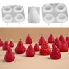 Силиконовая 3D форма для клубники Многоразовая форма для свечей DIY Свадебная годовщина