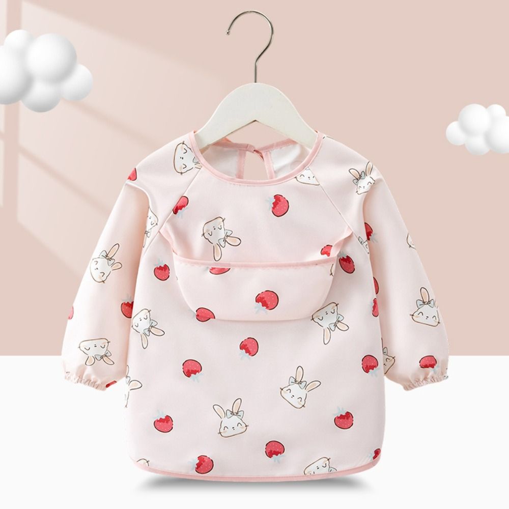 Waterproof Baby Long Sleeve Apron Feeding Blouse Toddler Bibs New Children Feeding Bib