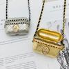 Металлическая мини-сумка с цепочкой, сумка через плечо, универсальная декоративная сумка для одежды, сумка для наушников, сумка через плечо для женщин