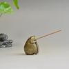 Полая латунная статуэтка счастливой мыши, приносящая богатство, украшение для дома по фен-шуй, настольное украшение, милые фигурки животных, крыс, держатель для благовоний