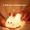 Night Light Silicone Big Face Rabbit Tap USB Rechargeable with Dimmable Timer Soft Eye-Protective LED Night Light