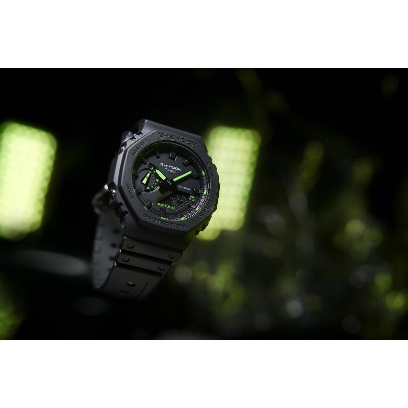 Casio Мужские кварцевые часы GA-2100-1A3 из смолы, водонепроницаемые 200 м, ударопрочные, цифровые