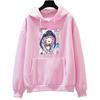 Minato Aqua  Hololive Hoodie Long Sleeve Nakiri Ayame Vtuber Sweatshirts Women Cartoon Printed Pullovers with Hooded Streetwear