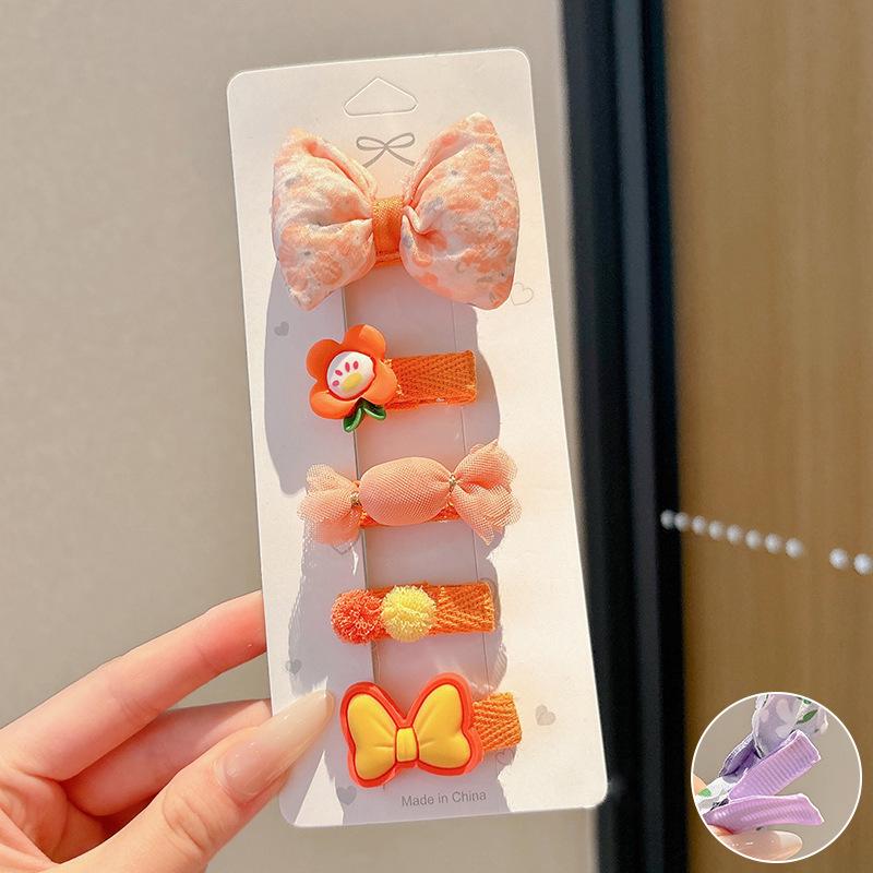 Retro Cute Baby Hair Clips – Gentle Fabric Flower Headwear for Girls