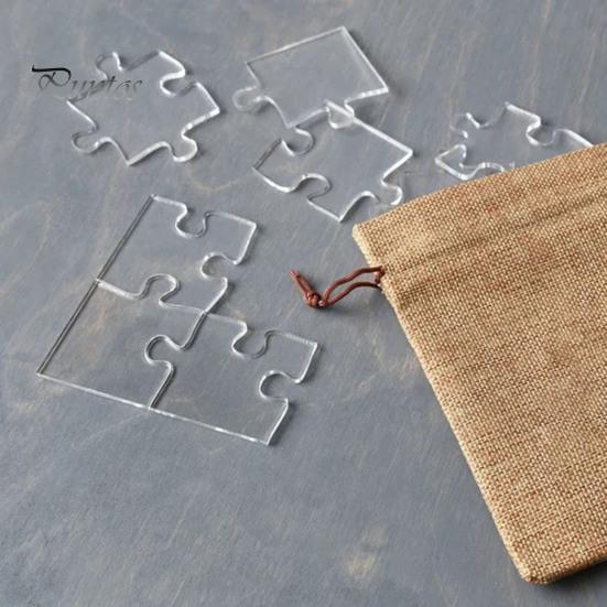 9/49/100/144Pcs/Set Impossible Challenge Transparent Puzzle Kids Teens Adults Clear Acrylic Jigsaw Puzzle Game Educational Difficult Puzzle Toy