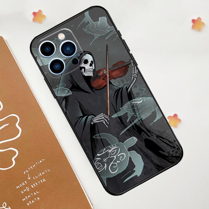 Чехол для телефона с рисунком скрипки Музыкальная Для iPhone 17 Pro Max 14 13 12 11 15 16 Pro Max mini 16 Plus 16e 17 Air Funda