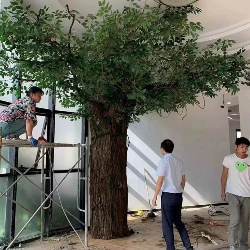 Aqumotic Силиконовая наклейка "Кора дерева" Имитация коры дерева Покрытие для ствола DIY Труба ствола становится деревом Внутри Зеленый пейзаж Настенная наклейка