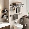 Bathroom Towel Rack Vanity Storage with Hooks Wall-mounted Toilet Racks Towel Rack Kitchen Organizer Wash Storage Rack