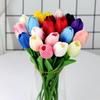 5PCS 34cm Decorative Fake Flowers PU Wedding Bridal Tulip Bouquet Artificial Tulip  Wedding Backdrop