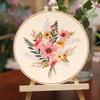 Colorful Flower Embroidery Kit DIY Embroidery Set Home Decor Cross Stitch Set  Adults