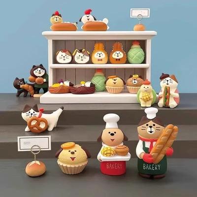 Серия игрушек для выпечки хлеба и тортов Креативные модные игрушки Фигурки кошек Миниатюры для салона автомобиля Настольные миниатюры Смоляные украшения Аксессуары