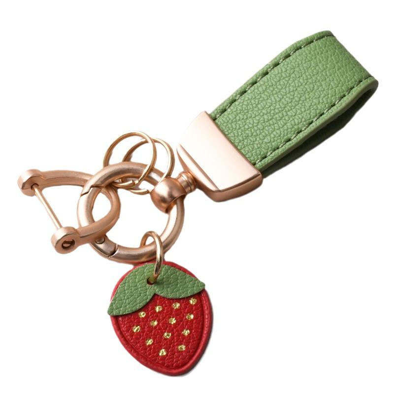 Модный брелок для ключей, роскошный металлический короткий кожаный цветок, автомобильный брелок, подвеска, раздельный брелок, женский брелок, аксессуары