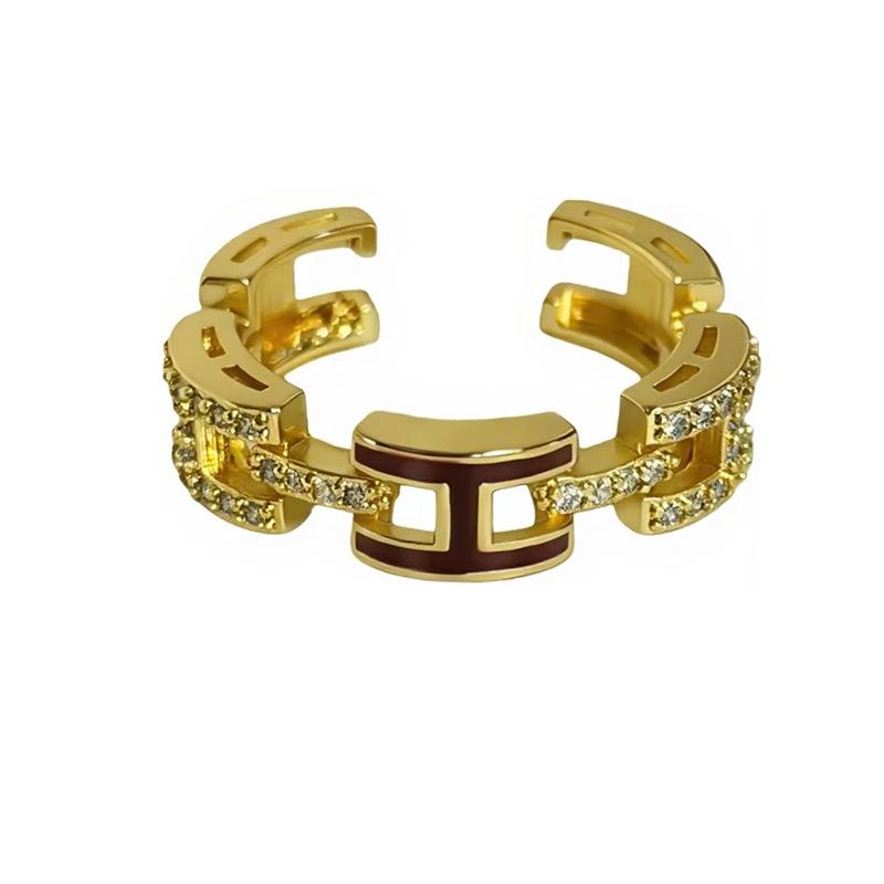 Новогоднее Анкара Красная Капля Масла Кольцо Удачи Zir*****Pen Ретро Легкая Роскошь Нишевый Премиальный Чувственный Кольцо на Указательный Палец Женское