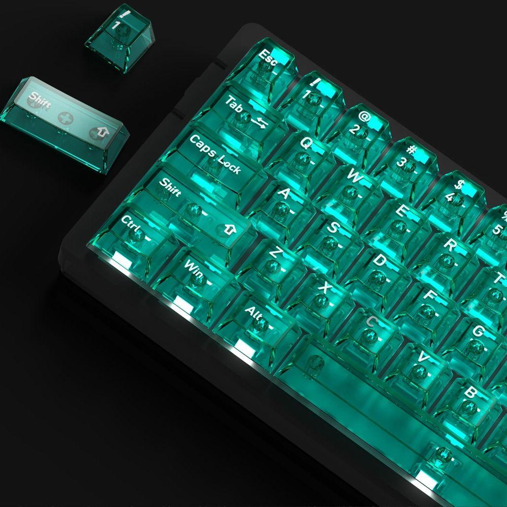 Full Transparent Transparent Keycaps Ice Transparent Color Keycaps Mechanical Keyboard Keycaps Crystal Clear ABS