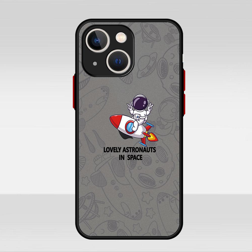 Astronauts Cosmonaut Cute Matte Case For Apple iPhone 14 11 13 7 12 Pro 7 XR XS Max 8 6s SE 2022 Soft Phone Cover