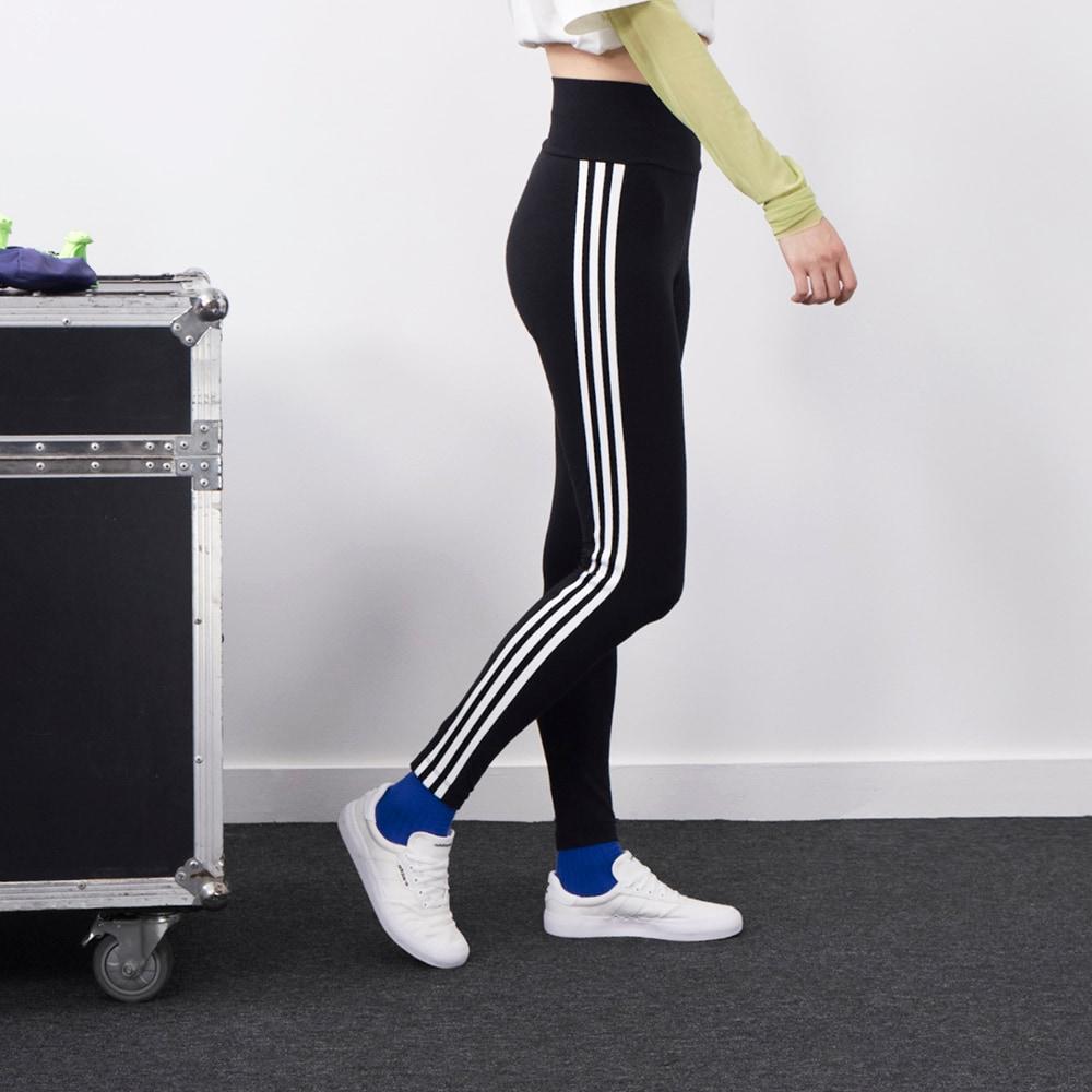 adidas Оригинальные Леггинсы с Трилистником Hw Повседневные Леггинсы Фитнес Спортивные Штаны Женские Леггинсы Черные GT8461