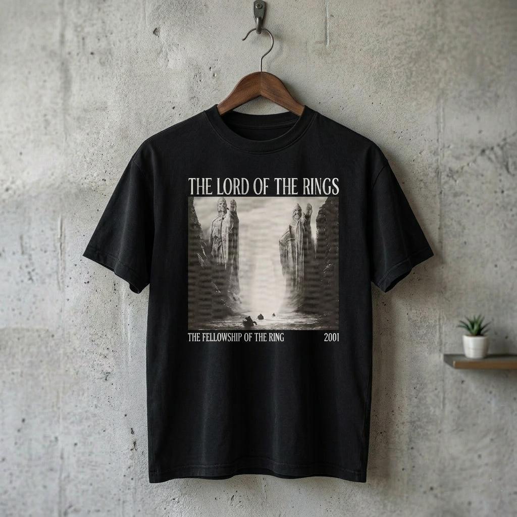 Lord Of The Rings Tshirt Lotr Shirt Fellowship Of The Ring Fantasy Movie Shirt 2026 Summer Unisex Unisex Cotton Unisex Y2k Tshirt
