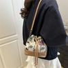 New Messenger Bag Drawstring Bucket Bag Personalized Casual Popular Retro Flower Printing Fashion Shoulder Bag Women