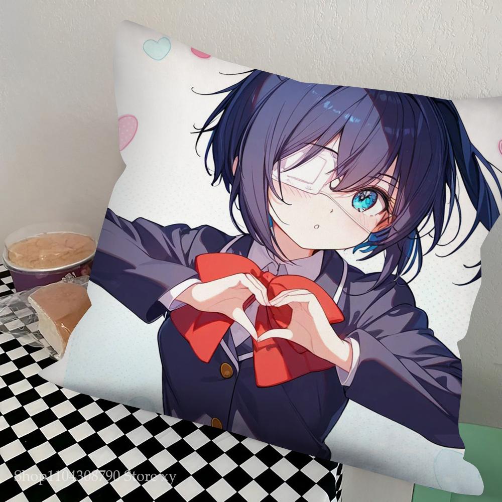 Таканаши Рикка Анимация Take On Me Наволочка для квадратной подушки Спальня Диван Досуг Удобная подушка Гостиная Украшение дома