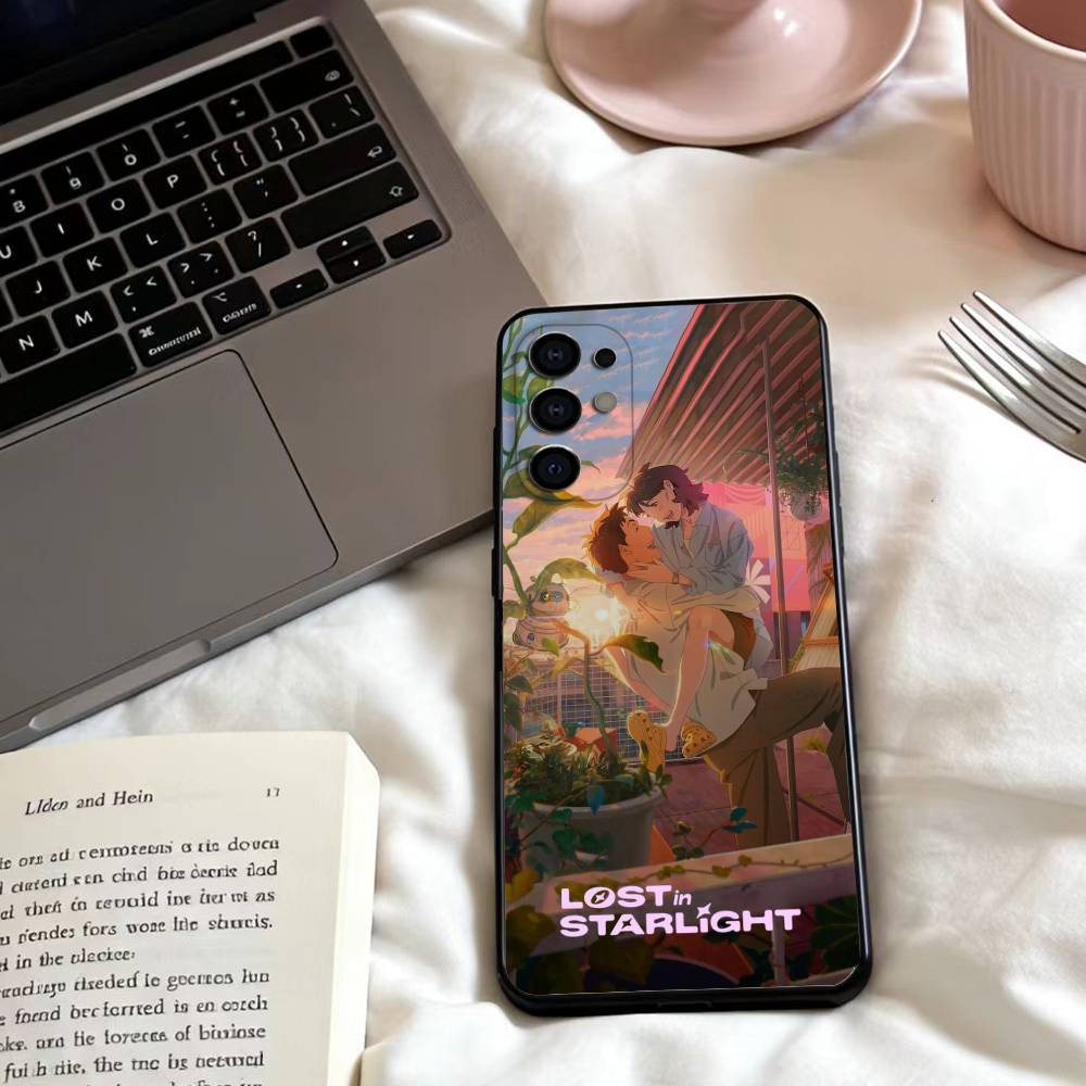 L-Lost in Starlight Phone Case For Samsung S25,24,23,22,30,21,10,9,Ultra,Plus,Lite,FE,4,5 G Soft Black Case