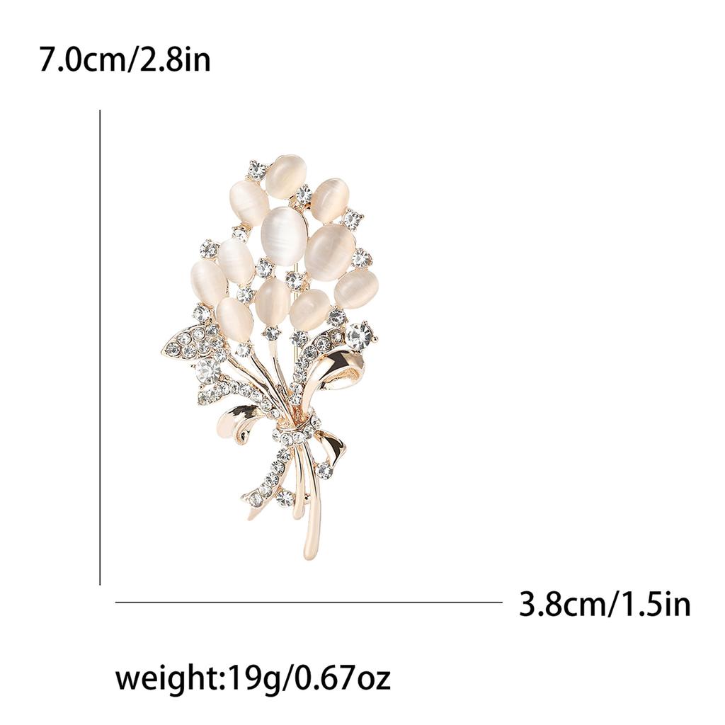 Креативный дизайн сплав опал букет брошь темперамент элитная женская одежда брошь орнамент булавка
