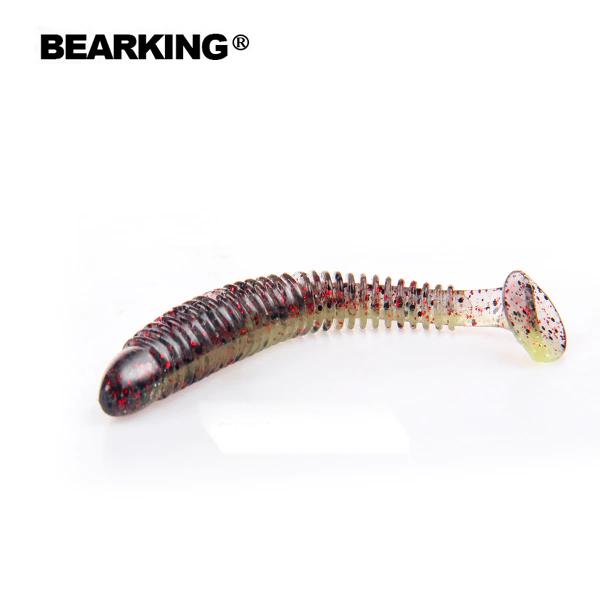 BEARKING Горячая рыболовная приманка, мягкая приманка, профессиональная приманка, 4 дюйма, 6 шт., 10 см/4,8 г, качественные искусственные воблеры для карпа
