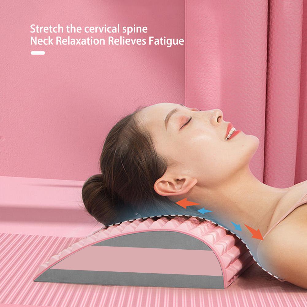 Lumbar Spine Device Waist Stretching Massage Relaxation Yoga Spine Correction Stretching Open Back Exercise Back Cushion Brace