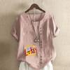 Women's Fashion Favorite Icons Prined Round Neck Short Sleeve T-shirt Casual Cotton Linen Graphic Shirt Leisure Loose Summer Blouse Tops