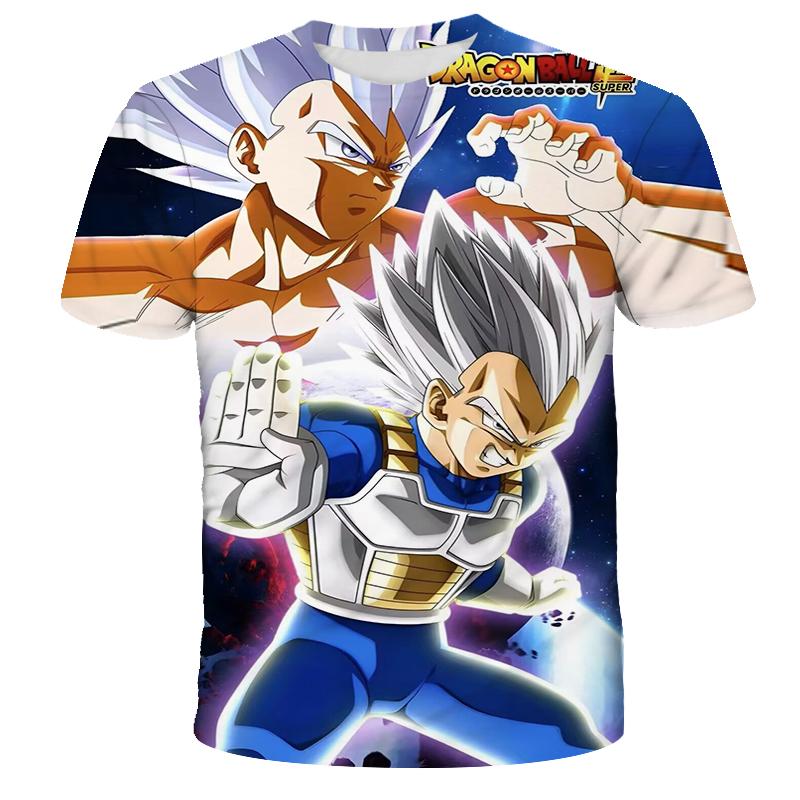 2026 Летняя Ретро Футболка Dragon Ball для Фитнеса Мужская Оверсайз 3D Печать Короткий Рукав Семейная Унисекс Детская Спортивная Футболка