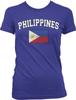 Футболка унисекс с потрепанным филиппинским футбольным флагом Filipino Filpina Pride Juniors