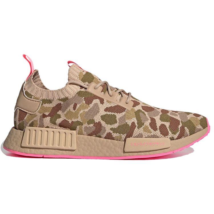 adidas Кроссовки унисекс NMD_R1 Primeknit Camo Hyper Pop Коричневые бледно-телесные G57940