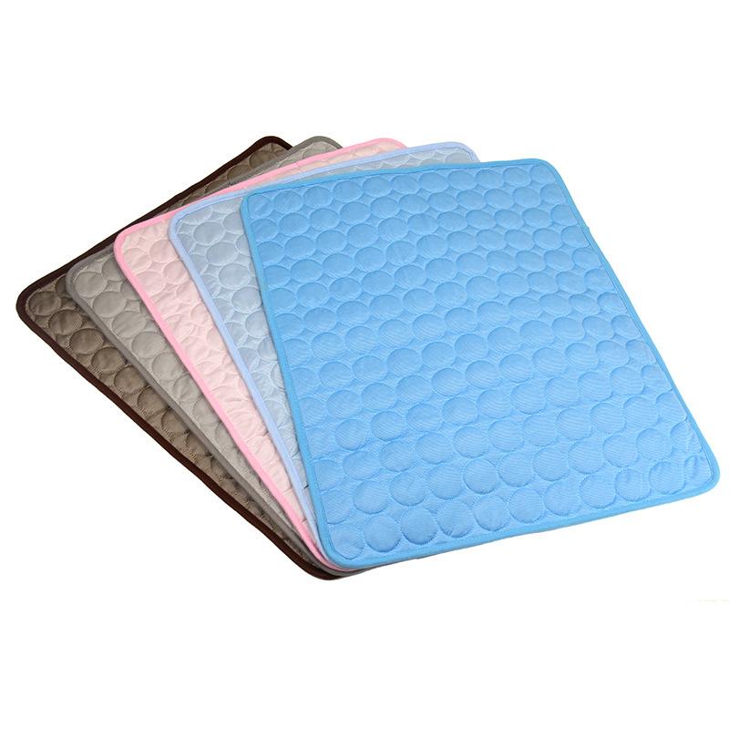Summer Cooling Mat for Dogs & Cats Breathable Ice Silk Pet Pad Hot Weather Chilling Cushion
