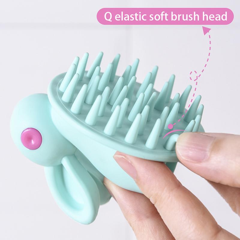 Silicone Shampoo Scalp Hair Massager Head Body Massage Brush Comb Hair Washing