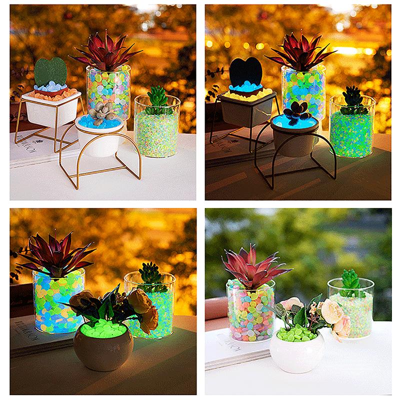 100 шт. Садовый декор Светящиеся камни Светятся в темноте Декоративная галька Наружный Декорация для аквариума Аксессуары для аквариума