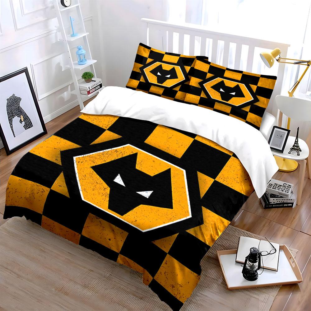 "Yellow Black Wolf Pattern Set" Bedding Duvet Cover Set Duvet Cover Pillowcases (1 * Duvet Cover 2 * Pillowcases, without duvet insert)
