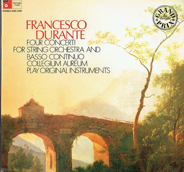 Виниловая пластинка FRANCESCO DURANTE COLLEGIUM AUREUM Четыре концерта для струнного оркестра KHB21681 BASF 1973 США Классика Б/У