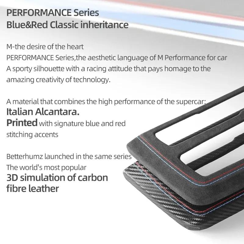 For BMW F30 F32 F34 3 Series 2013- Center Console CD Panel Cover Made of Alcantara Trim Sticker Moulding Interior Accessory
