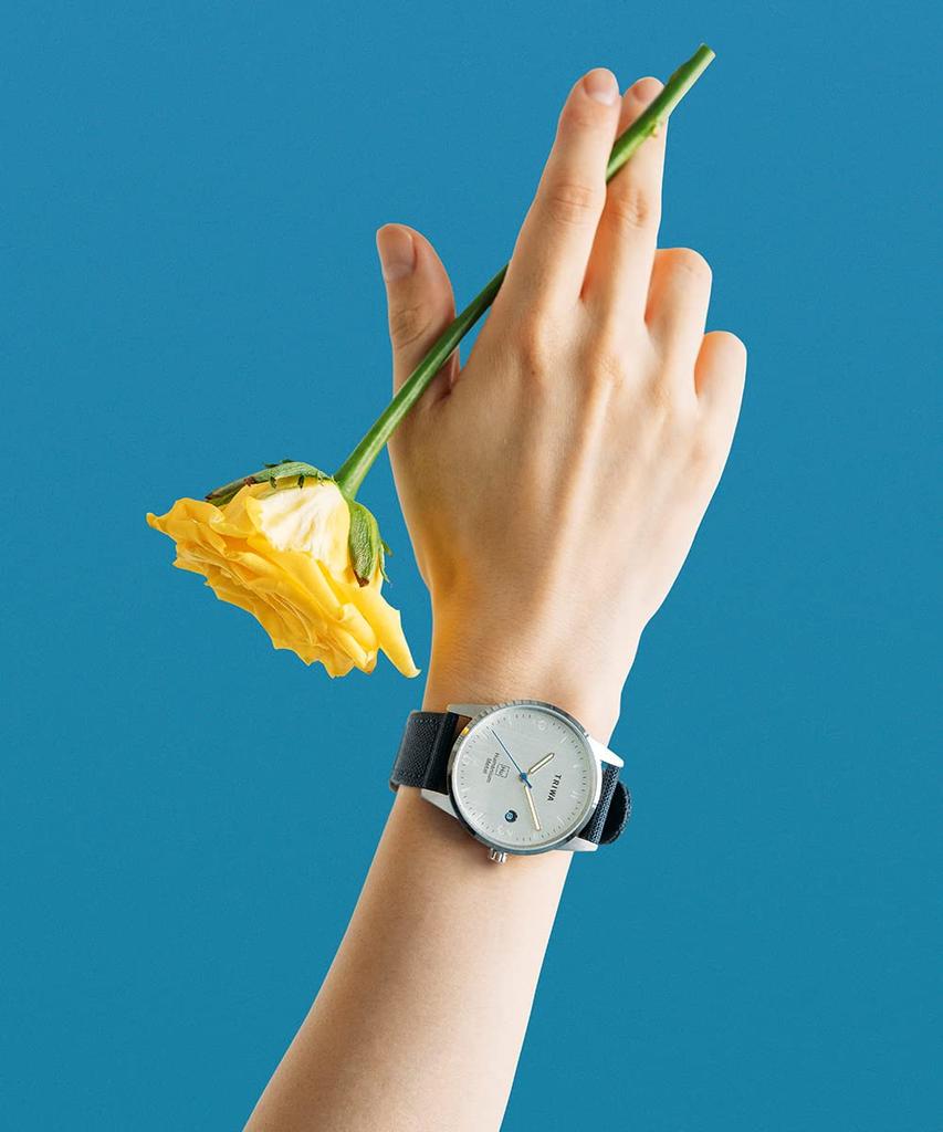 Часы TRIWA HUMANIUM TIME FOR PIECE Ремень из переработанного холста, регулярный импорт, Швеция, скандинавский дизайн, мужские и женские (унисекс) HU39LB-CL080712