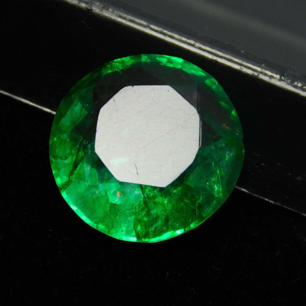 Natural Green Colombian Emerald 7ct Round Cut Certified Loose Gemstone