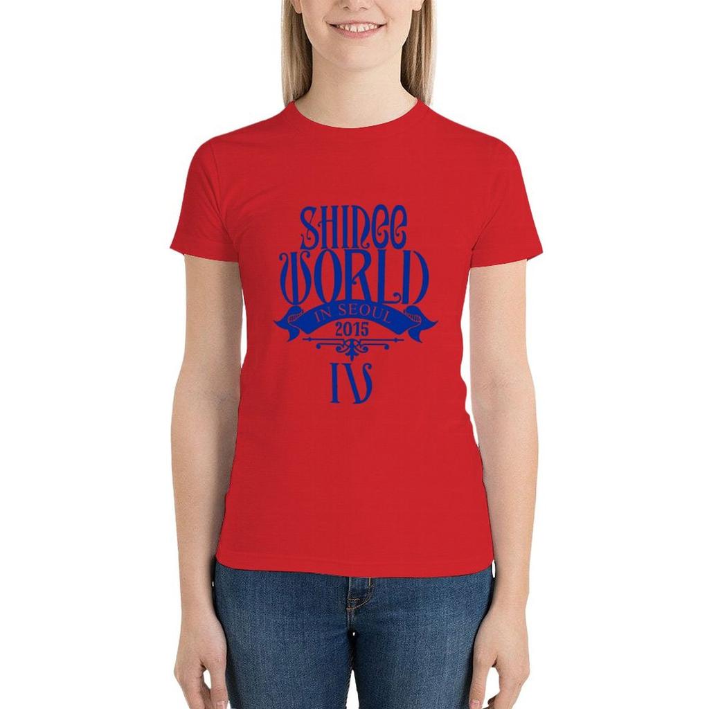 Футболка Shinee World Jonghyun Blue, одежда в стиле хиппи, топы больших размеров, милые топы, летняя женская одежда