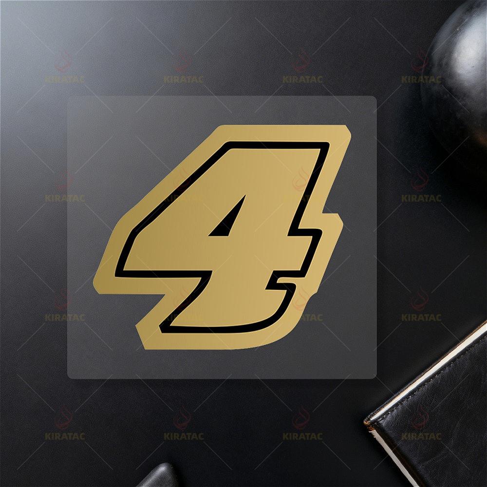 1 шт. Золотые наклейки с номерами для мотоцикла, водонепроницаемые, для бензобака, обтекателя, шлема, окон автомобиля, двери, корпуса скутера, виниловые наклейки