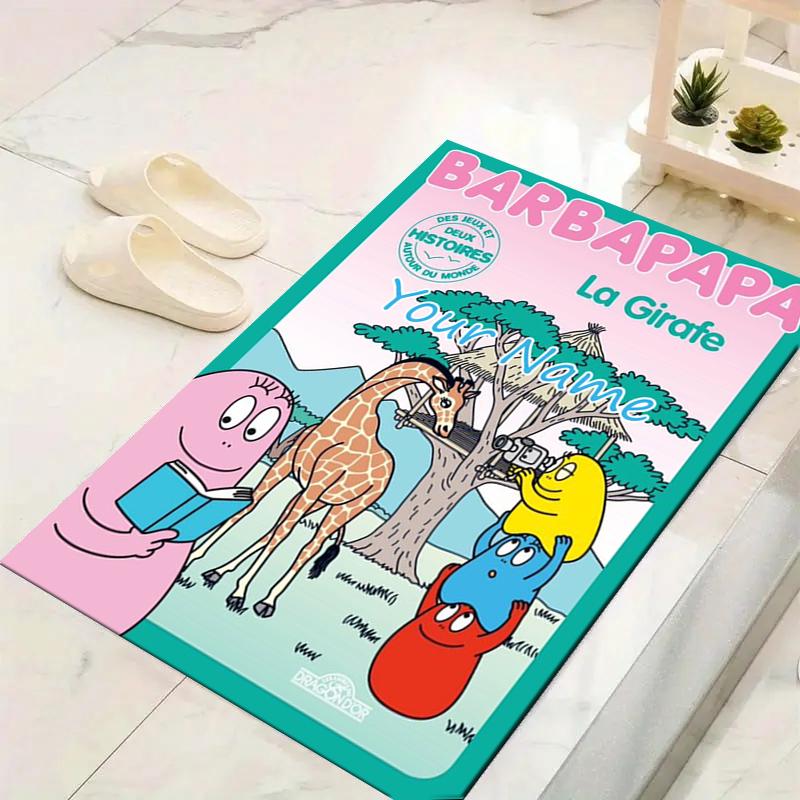 Custom 1Pc Barbapapa Anniversary Celebration Rug Office Carpet Indoor Outdoor Entrance Doormat Nonslip Soft And Comfortable Living Room D9152