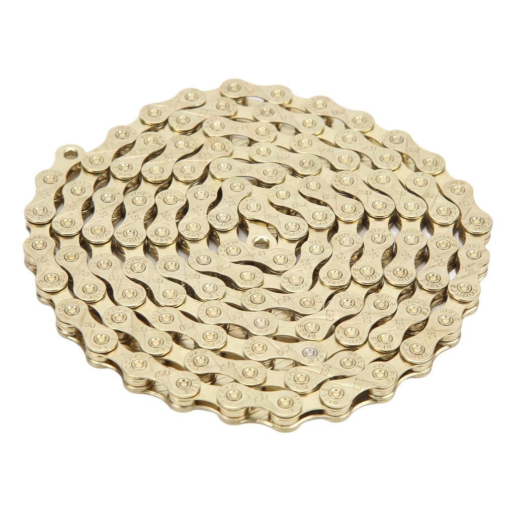 Mountain Bikes Chain 9 Speed Electroplate Rustproof Stable 2 Bridges Type Bike Chain with Chain