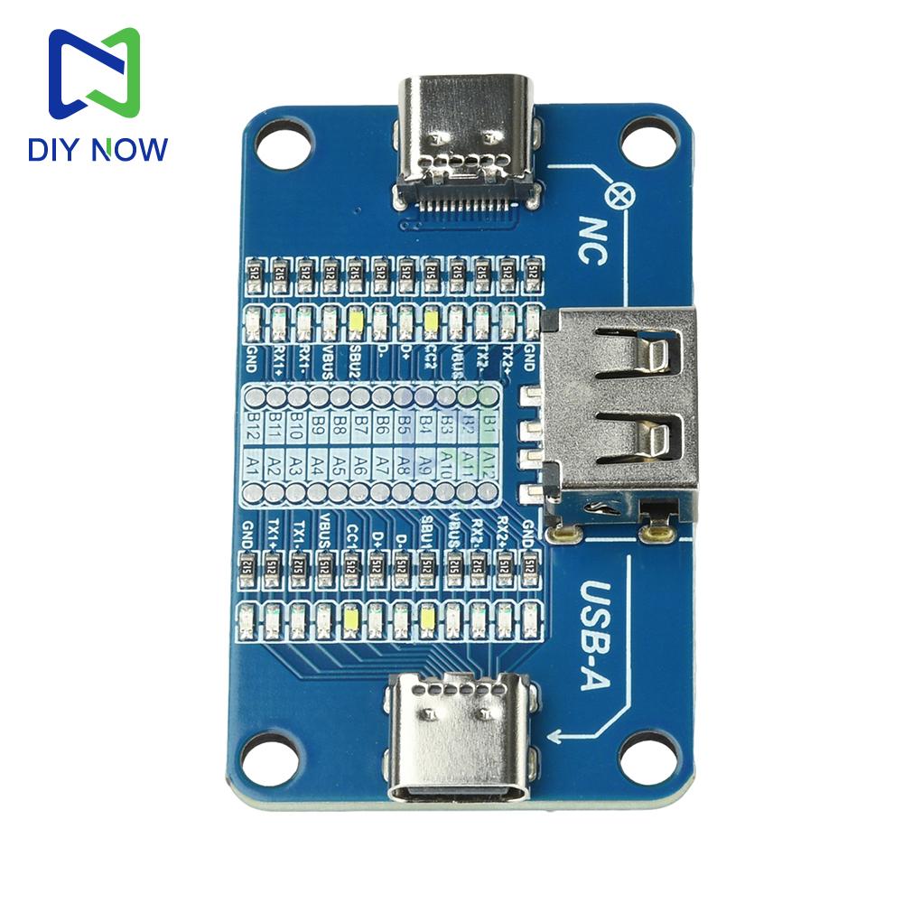 Модуль тестирования кабеля быстрой зарядки USB A на Type-C / Type-C на Type-C Плата для тестирования контактов кабеля с LED-индикатором