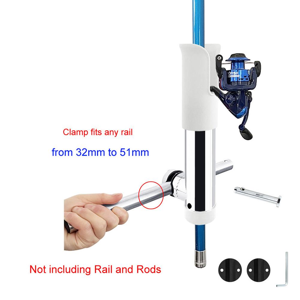 Adjustment Rotatable Fishing Rod Holder 316 Stainless Steel Mount Slotted Rod Support Tube Mount Bracket Accessories