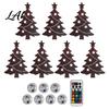 Christmas Reindeer Wall Lights 7Pcs LED Wooden Glowing Christmas Decorations for Deer/Santa Claus/Xmas Entryway Displays