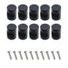 Drawer Pulls, Knobs, Cabinet/Closet Handles, Aluminum Alloy, Round, with Screws, Black, Set of 10 (16 X 20 Cm)