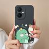 For Vivo X90 Y17S  Y27 V29 Lite Y78+ Y36 Pro Back Covers Cute Dinosaur Cartoon Pattern Shockproof Bumper Liquid Silicone High Quality Coques For Vivo