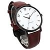 CASIO Cheap White x Brown Leather Watch, Watch, Quartz, Men's, Band, MTP-VT03BL-7B
